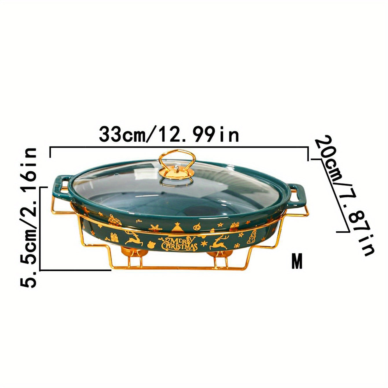 The Christmas Ceramic Serving Set is a complete package for your holiday cooking needs. It includes plates, baking dishes, and soup pots, making it perfect for serving turkey, cheese, bread, and pizza. Ideal for outdoor parties, weddings, birthdays, and