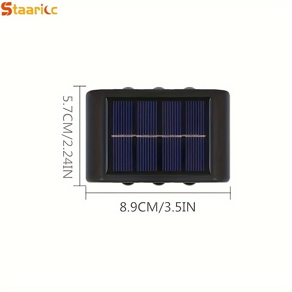 Solar Wall Lights for Outdoor Decoration - Set of 8/6/4/2 LED lights for Courtyard, Street, Fence, Garage, Garden.