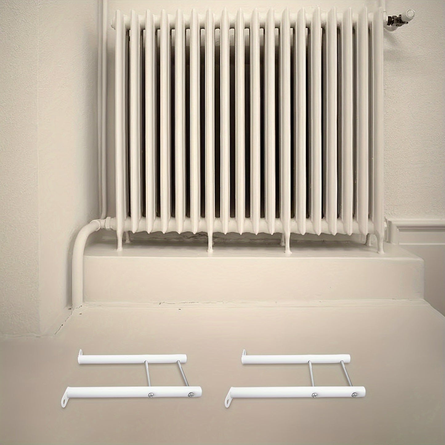 Two Radiator Heaters with Floor Stand, Vertical Design, Thickened Fixed Bracket and Support Base