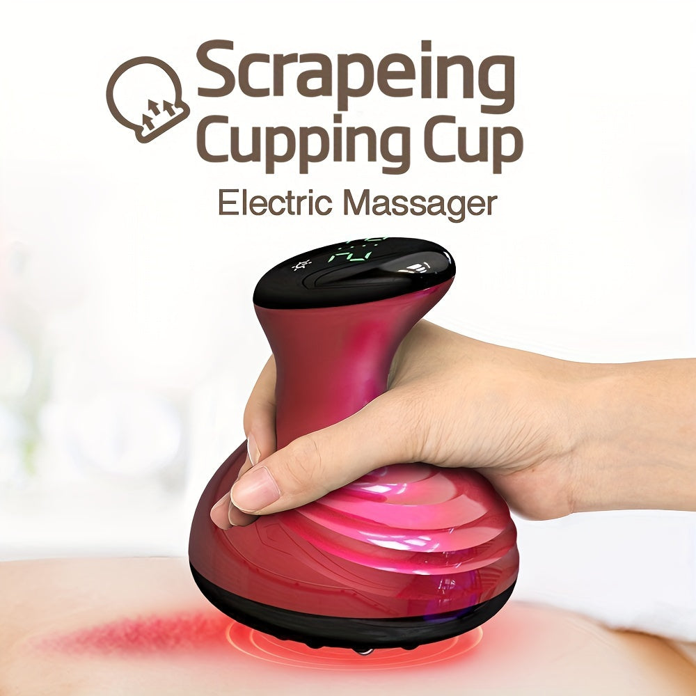 Electric heating vacuum cupping massage device with 9 levels of temperature and suction.