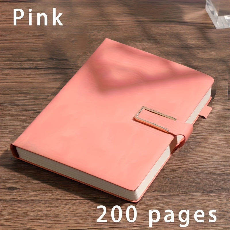 Customized A5 leather notebook with bookmark - Ideal for business and university use.