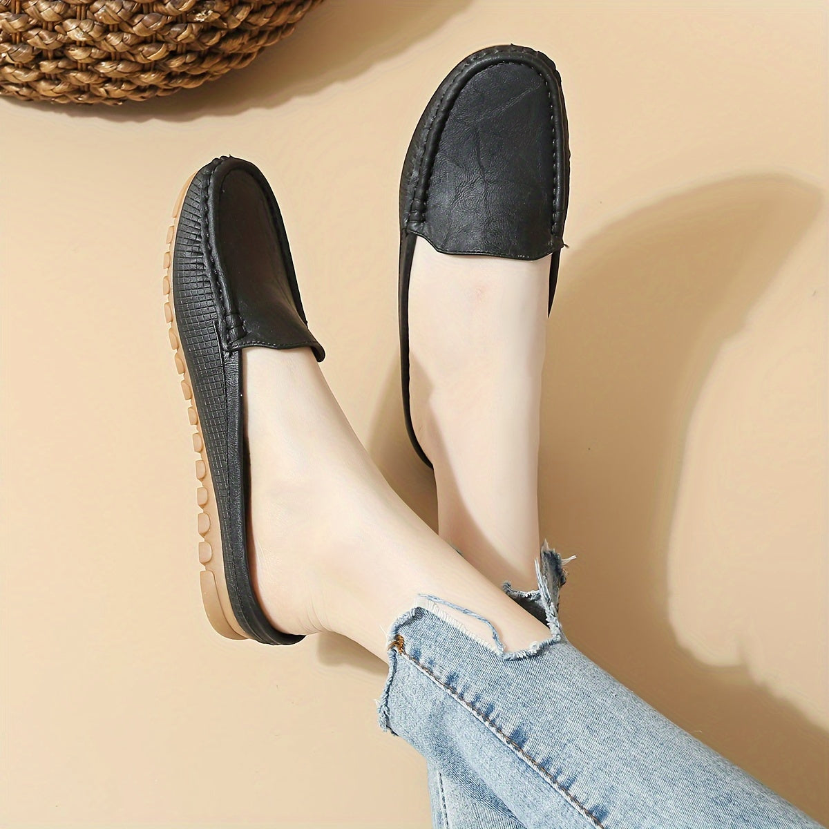 Stylish slip-on mule sandals with half-toe design, perfect for summer.