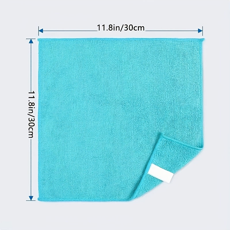 Get 10 premium microfiber cleaning cloths for dishes, household chores, and more! These versatile towels are durable, absorbent, and perfect for clearing away stains and grease in the kitchen and bathroom. A must-have for any cleaning supply arsenal.