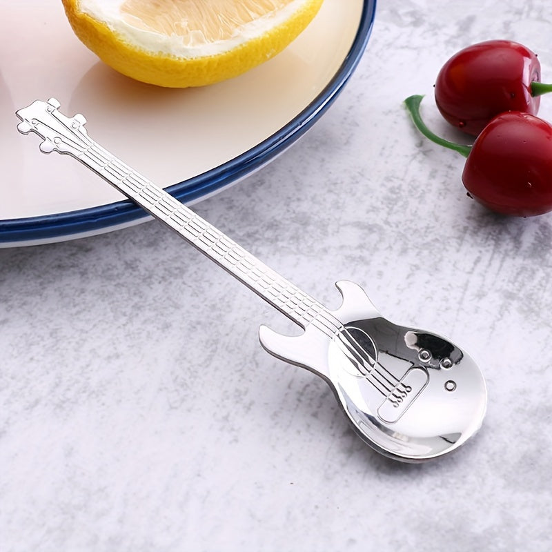 Celebrate Eid with our adorable set of 7 colorful guitar spoons made from high-quality 304 stainless steel. These creative and fun tableware pieces are perfect for stirring your coffee, enjoying a scoop of ice cream, or indulging in some candy. Ideal for