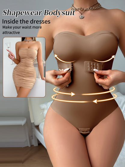 Shape your body with this braless shaping suit with hip liner