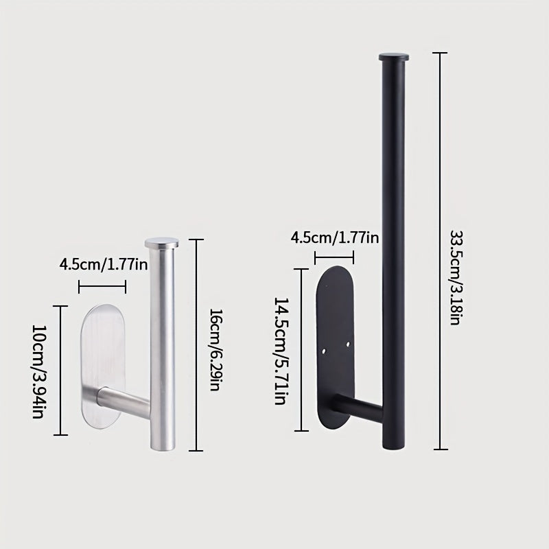 Stainless Steel Under Cabinet Paper Towel Holder, Self-adhesive or Screw-mount.