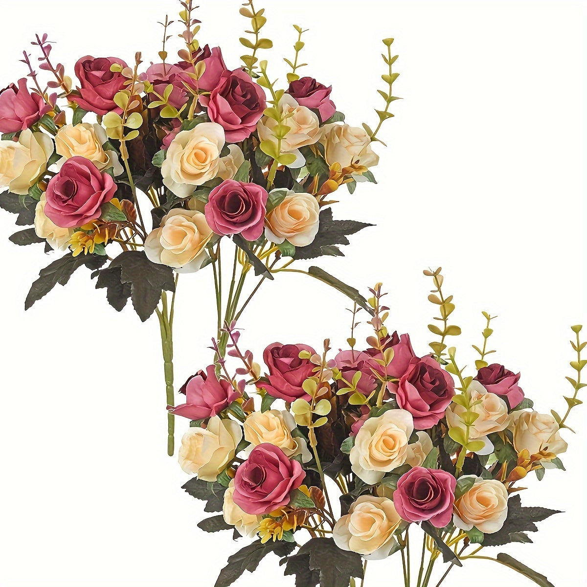 1PC Artificial Autumn Roses for Home Decor, Wedding Bouquets, and Holiday Decoration - Container Not Included.