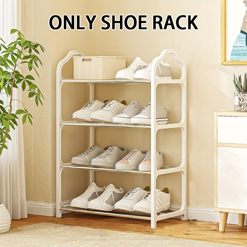 4-Tier Shoe Rack Maximizes Space - Sturdy, Dust-Proof Organizer for Homes & Dorms, Simple to Assemble