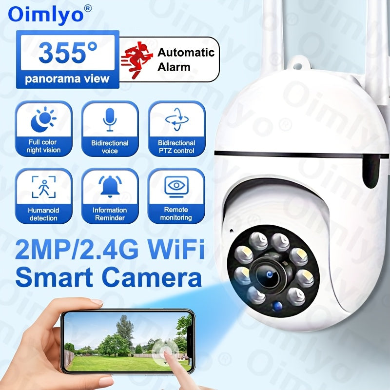 The 1YIIOT 1080P HD Spherical Security Camera offers wireless connectivity, color night vision, motion detection, two-way audio, PTZ functionality, app control, and is USB powered. Please note that it is not waterproof.