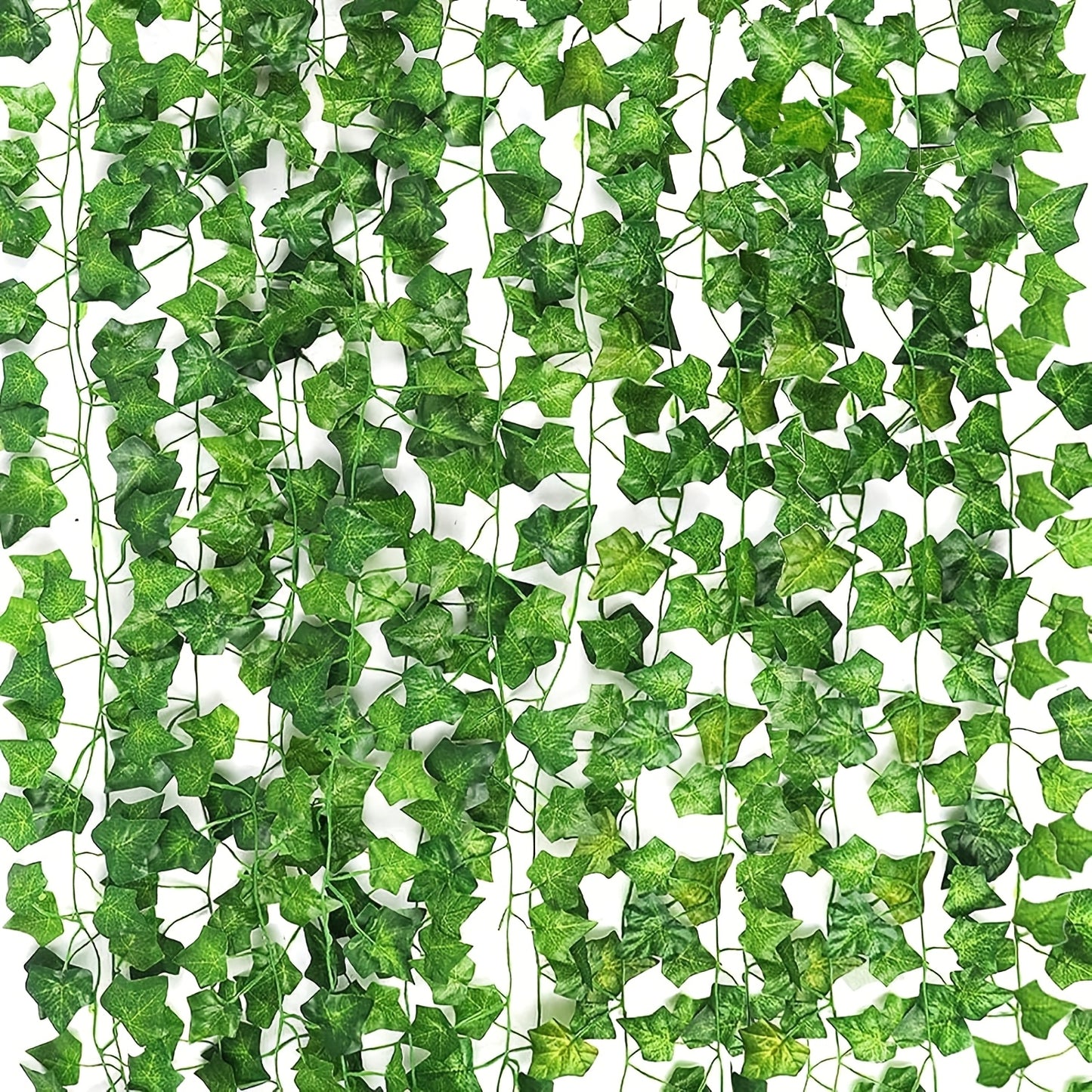 12/24pcs Artificial Evergreen Ivy Garlands - No batteries needed, versatile for all seasons, suitable for home, bedroom, party, garden, and wall decor.