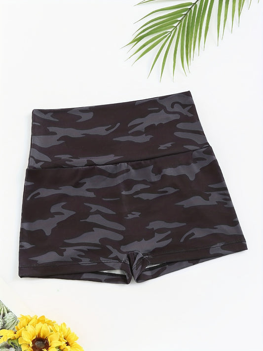 Women's loungewear and sleepwear with camouflage print lounge bottoms and a comfy elastic waistband shorts.