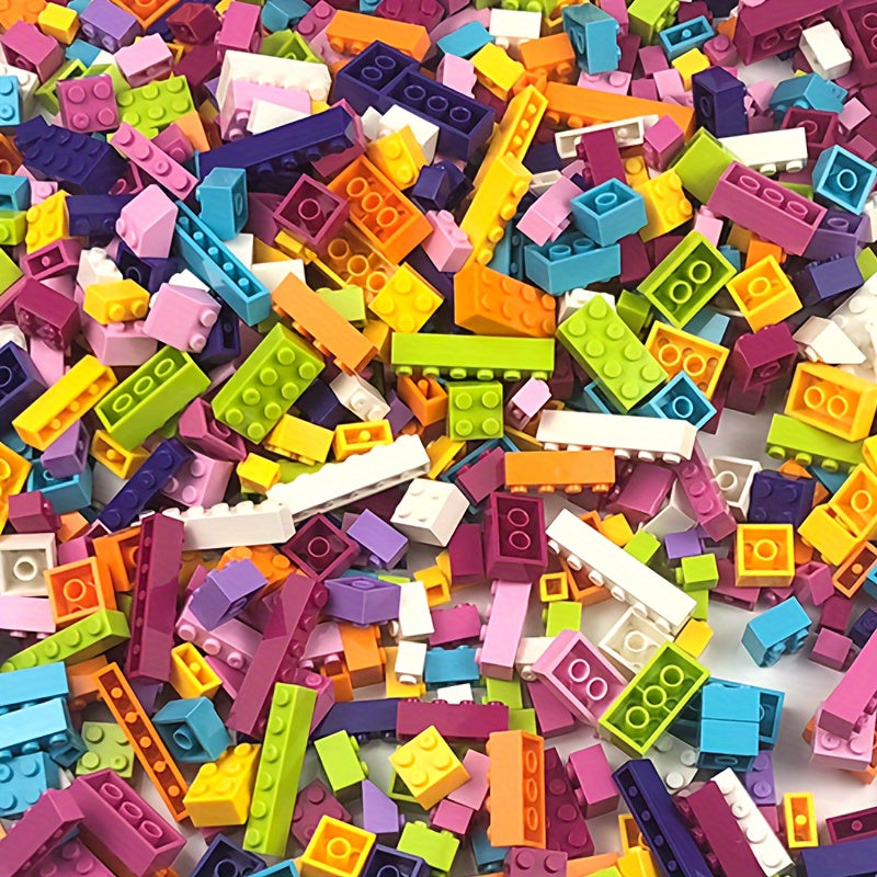 Educational assembly building blocks for kids, inspiring creativity and imagination. 500 pieces in a bag, great for kindergarten and birthdays.