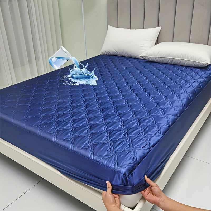 Protect your mattress with the 1pc Keduoduo Summer Waterproof Fitted Sheet. Made from thickened TPU satin, this sheet is cool and comfortable during the hot summer months. The machine washable, durable polyester fabric is 100% waterproof and features an