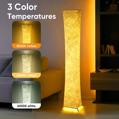 Modern LED floor lamp, 132.08cm, adjustable warm light, remote-controlled, USB powered, matte metal finish, space-themed home decor for bedroom, living room, game room.