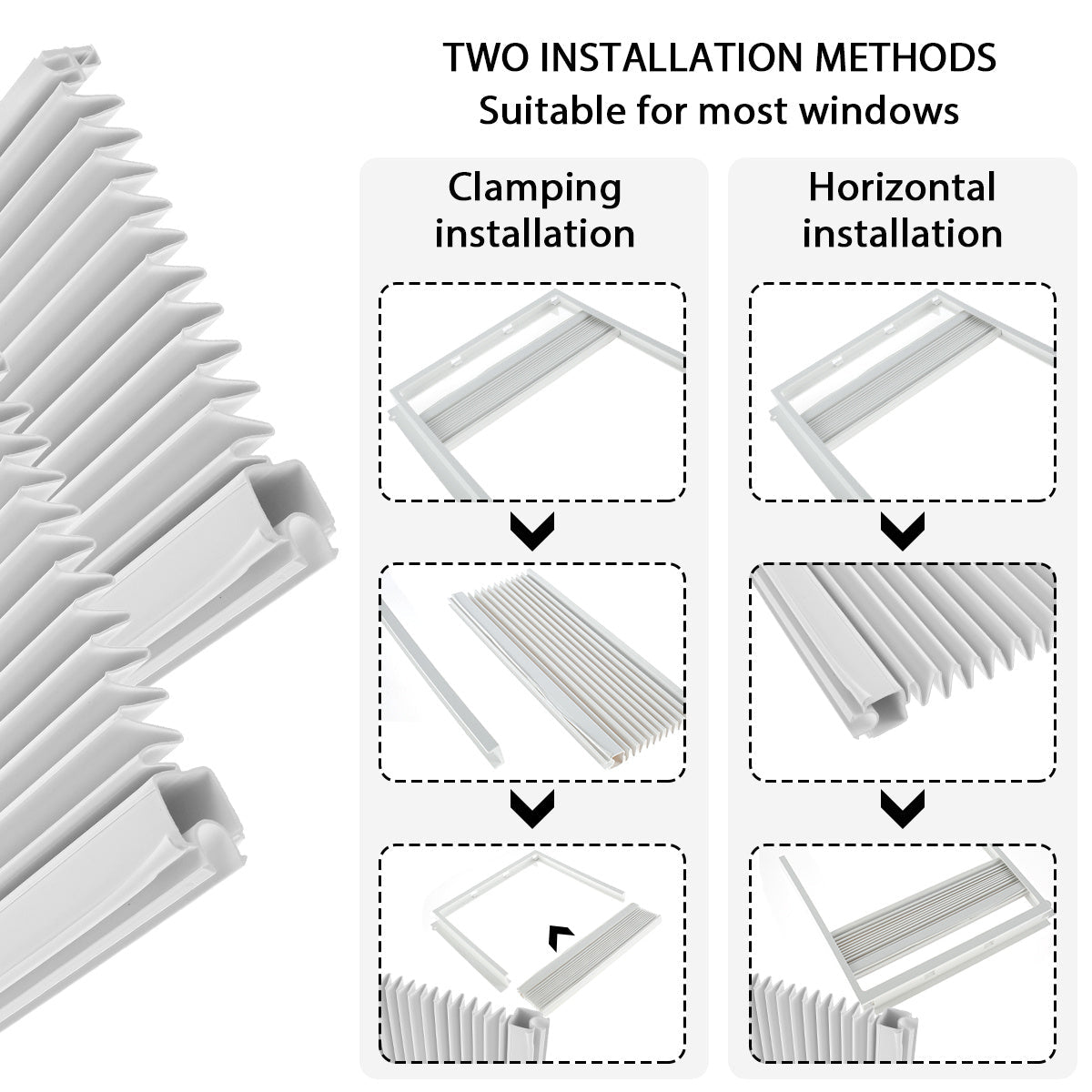 The Mamamax Adjustable Window Air Conditioner Side Panels and Frame Kit is designed to provide a dust-proof insulation solution for your AC unit. Made of easy-to-install PVC material, these filler panels require no power and effectively seal off heat and