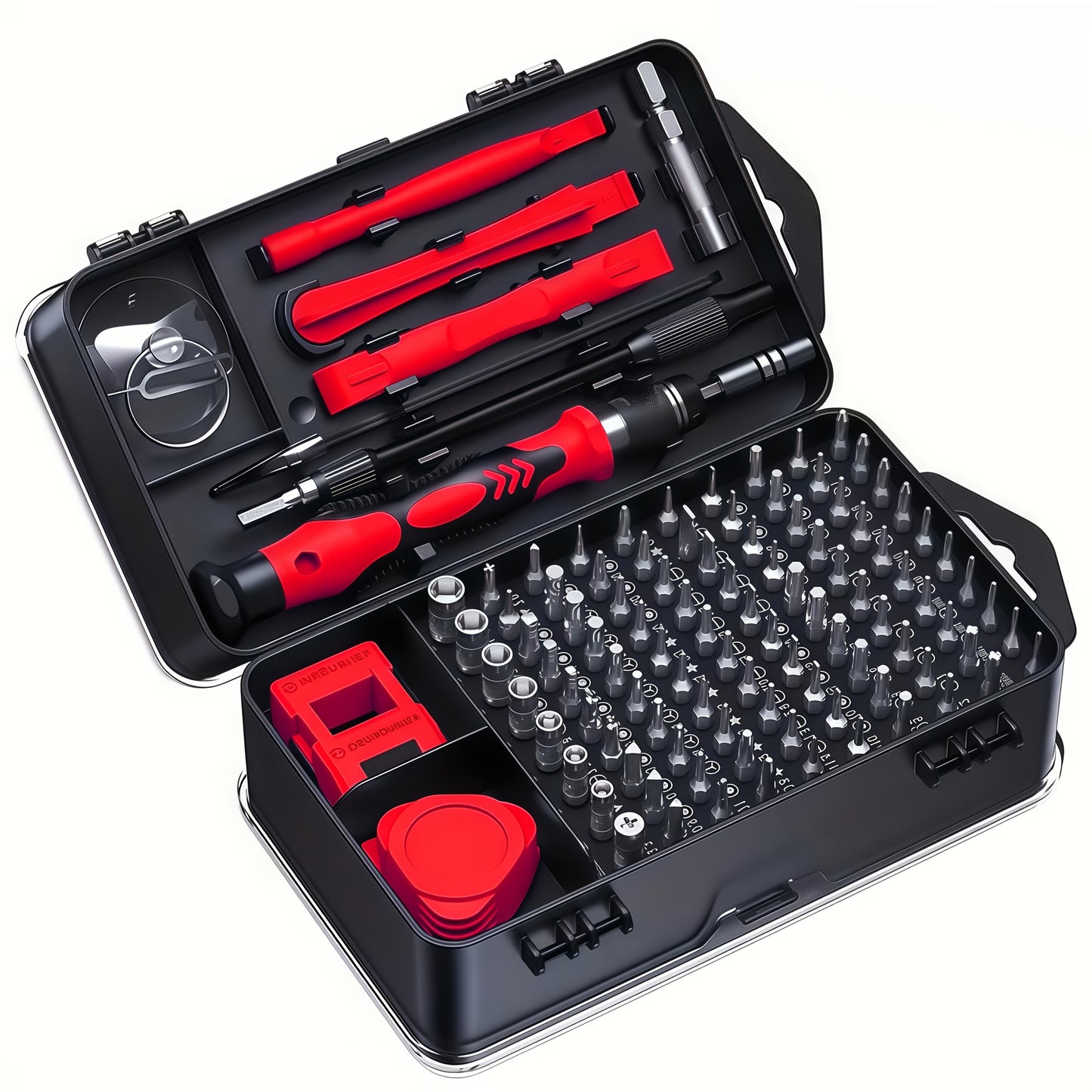 115-in-1 screwdriver set with strong magnetic, high hardness, and special-shaped bits.