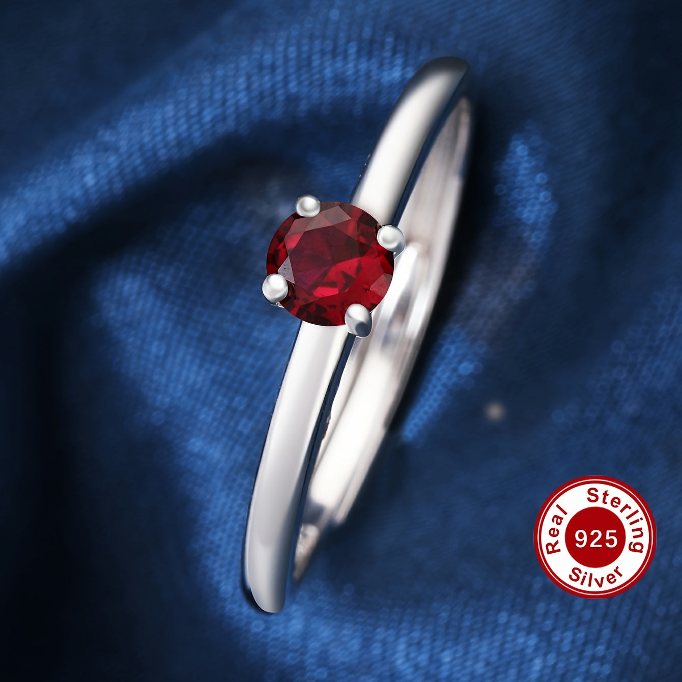 1 piece of low allergy 925 pure silver set with small zirconia stones and stackable design, featuring 12 birthstone options in an open wedding ring. The silvery set has a total weight of 1.26g, with the ring alone weighing 1.35g. This simple and elegant