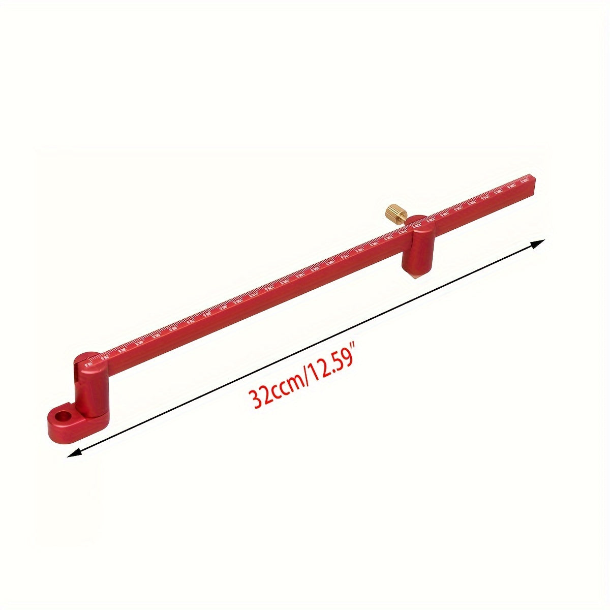 Woodworking scribing gauge with center finder, lengthening aluminum alloy circle ruler, and compass for woodturners.