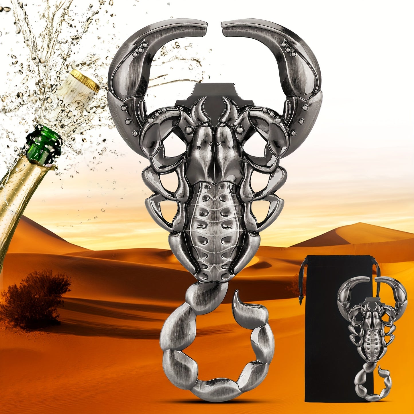 1pc Scorpion Bottle Opener, perfect for gifts for men, kitchen supplies, and wine accessories. Ideal for birthdays and Christmas.