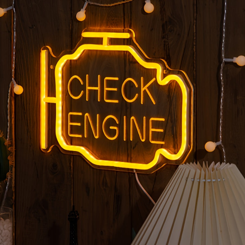 Check Engine Letter Neon Light for weddings, engagement parties, bedrooms, and decorative wall mounting.