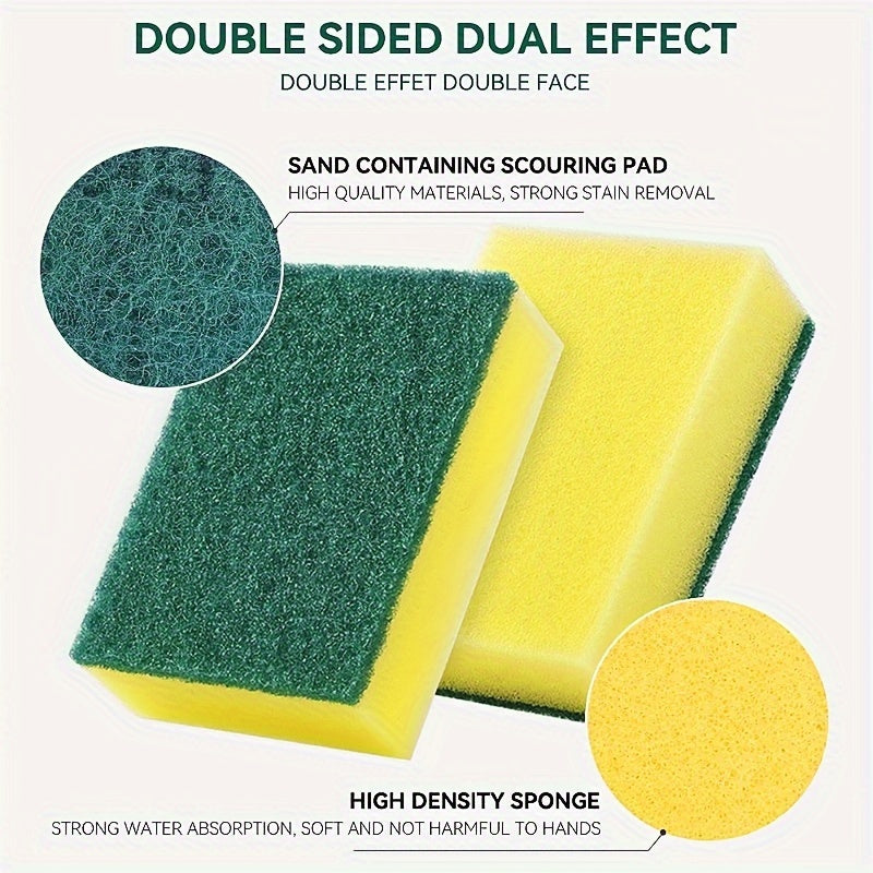 Get a value deal on a 10/12/24 Pack of versatile cleaning sponges! These sponges feature dual-sided scrub pads, premium material for durability, scratch-free cleaning, and super absorbency. They are essential for keeping your kitchen, bathroom, outdoor