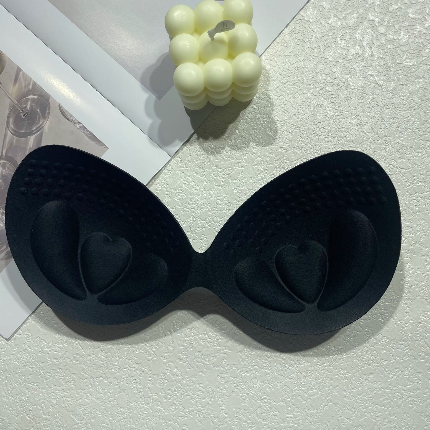 Reusable solid bra insert pads for enhancing chest, invisible and anti-convex. Ideal for women's lingerie and underwear.