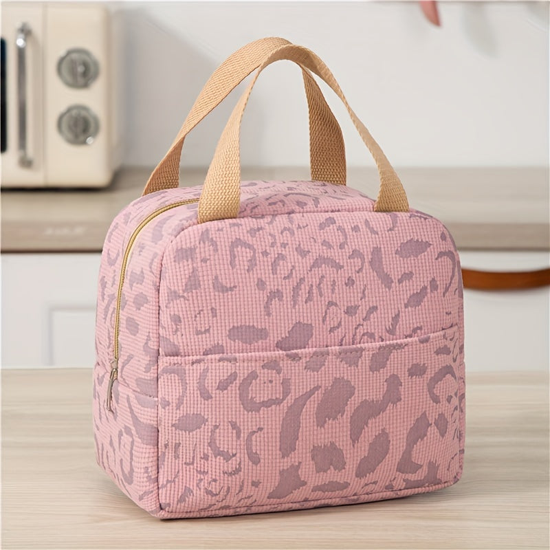 New Stylish Insulated Bag with Large Capacity and Ink Pattern - Perfect for Work, School, Outdoor Travel, Picnics, and as an Ice Pack