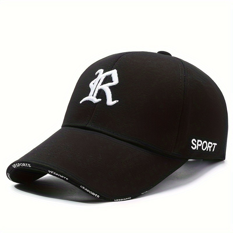 One 3D Embroidered Letter Baseball Cap made of soft polyester, hand washable, adjustable, breathable, UV protection, suitable for cycling, golf, outdoor activities, and holidays.