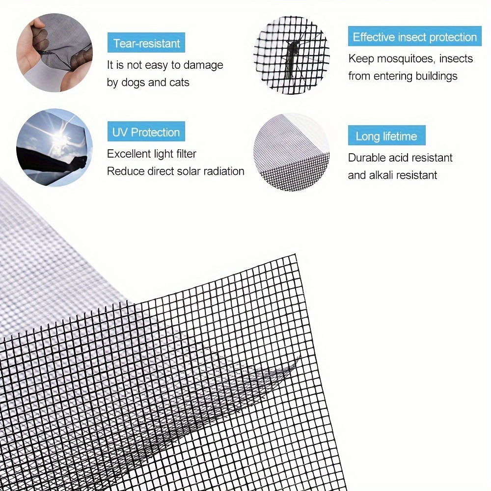 1 piece of Indoor Home DIY Mesh, Room Curtain Mesh, Dust-proof Mesh, Window Screen, Self-adhesive Mesh.