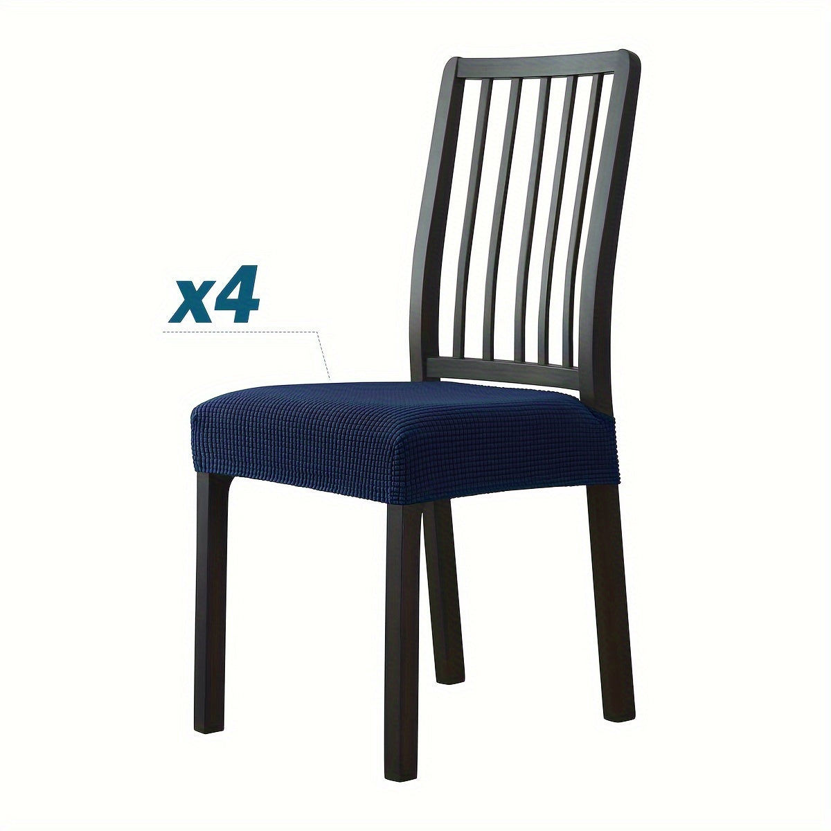 Stretchable dining chair covers made from a blend of elastic spandex and polyester, machine washable with contemporary design. Fits most chairs (42/66cm width) for chair protection. Ideal for modern home decor.