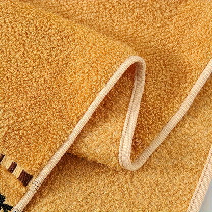 5-piece set of self-flying bamboo fiber towels with embroidered hand towels. Absorbent and quick-drying, ideal for home bathrooms. Skin-friendly and soft, measuring 35*75cm.