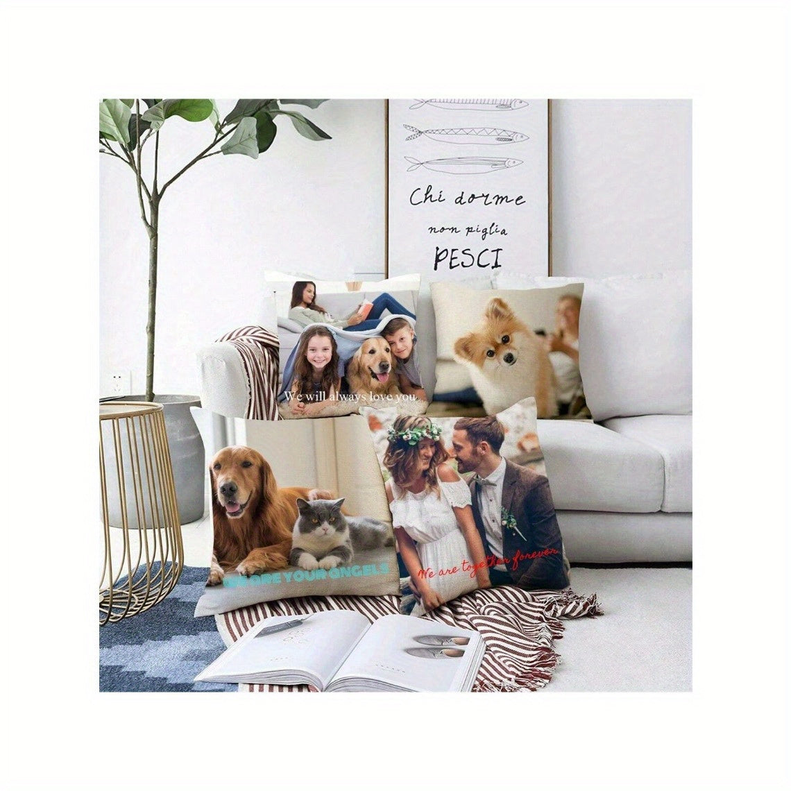 Personalized photo pillowcase made from soft polyester with a zip closure, easily machine washable. Ideal for adding a personal touch to your home decor or giving as a thoughtful gift for anniversaries and special occasions.