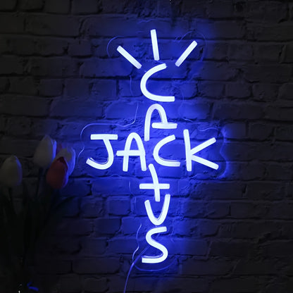 USB Powered Neon Jack Sign, versatile wall decor for bedroom, home bar, or party, switch control, no battery needed