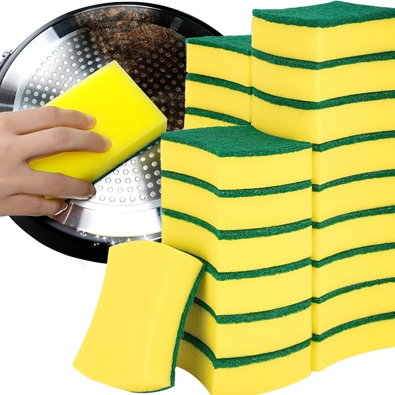 Get a pack of either 10, 12, or 24 Nano Sponge Magic Dish Cloths made of high-density polyurethane. These double-sided, non-woven cloths are perfect for absorbing oil and providing gentle scrubbing for all your kitchen and home cleaning needs. These