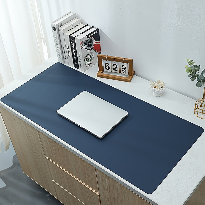 1 Non-slip PVC Faux Leather Desk Mat, Waterproof and Stain Resistant, Easy to Clean, Available in Multiple Colors for Office or Study Table.