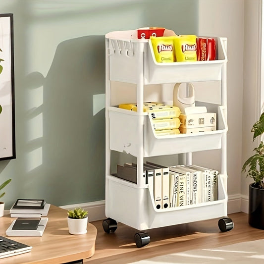 Introducing a versatile spa storage cart featuring multiple layers for organized storage, no power required, and equipped with wheels for effortless mobility. Perfect for maximizing space in various areas such as living rooms, bedrooms, dorms, as well as