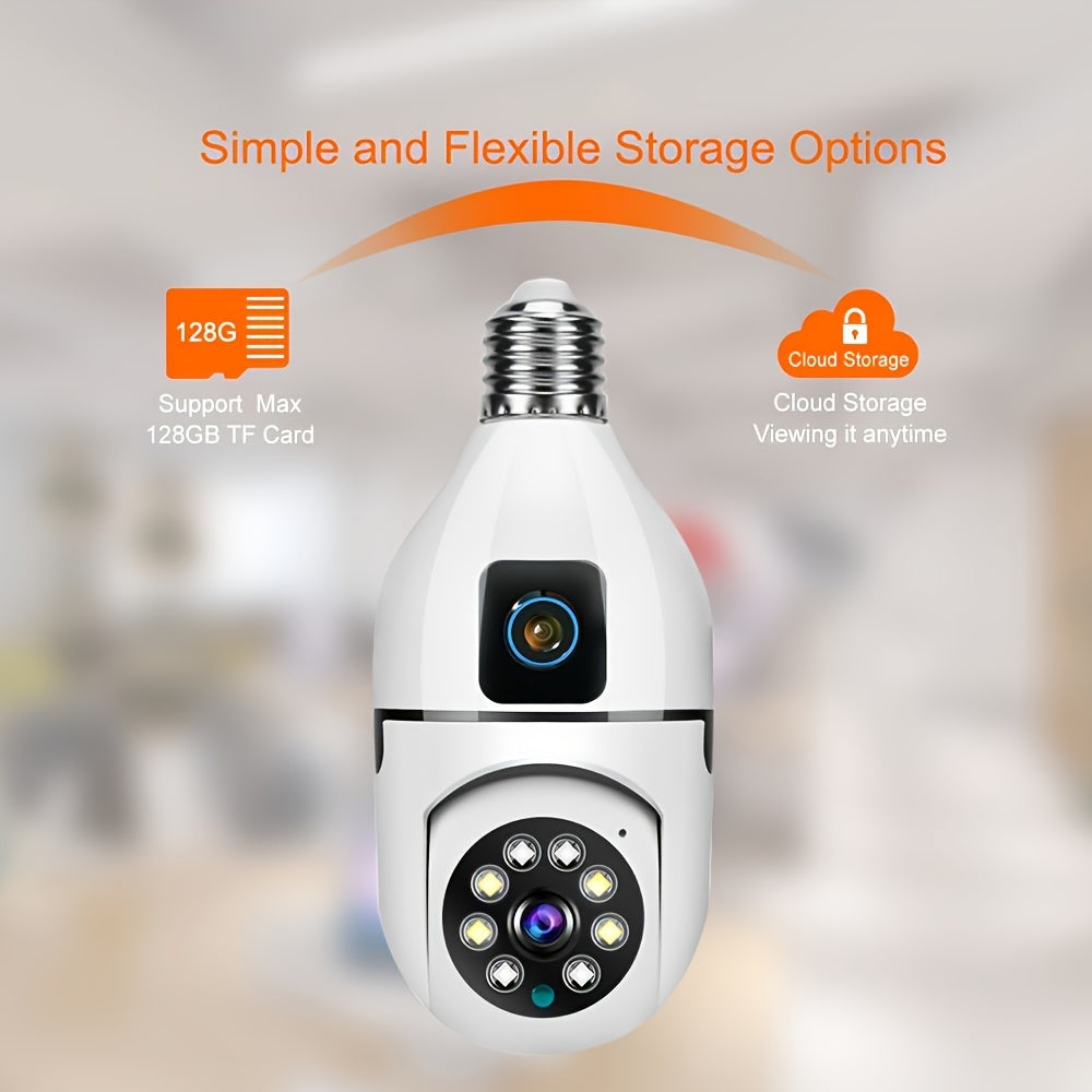 YIIYRY Smart Home PTZ Security Camera: Hard-Wired, Outdoor/Indoor Surveillance, Dual Lenses, Motion Detection, Two-Way Audio, Remote APP Control, Audible/Visual Alarm, Cloud Storage