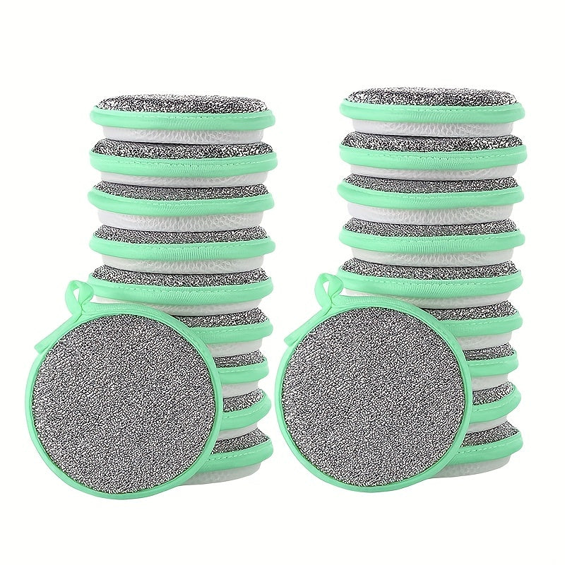 12-piece kitchen cleaning set including sponges, scouring pads, dish cloths, towels, and brushes. Antibacterial and washable.