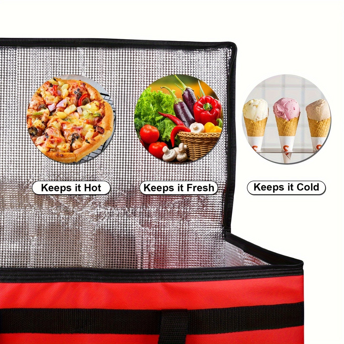 Get your hands on our top-of-the-line Extra-Large XXXL Insulated Delivery Bag, specifically engineered to keep your takeout orders warm and fresh. Ideal for catering services, this thermal bag ensures that your customers receive their meals hot and