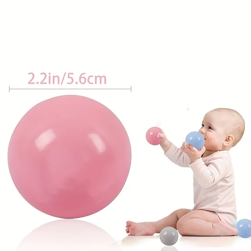 100pcs Pink and White Ball Pit Balls for Kids, Safe Non-Toxic PP Ocean Balls, for Children Ages 3-12 Years, for Ball Pools and Play Areas