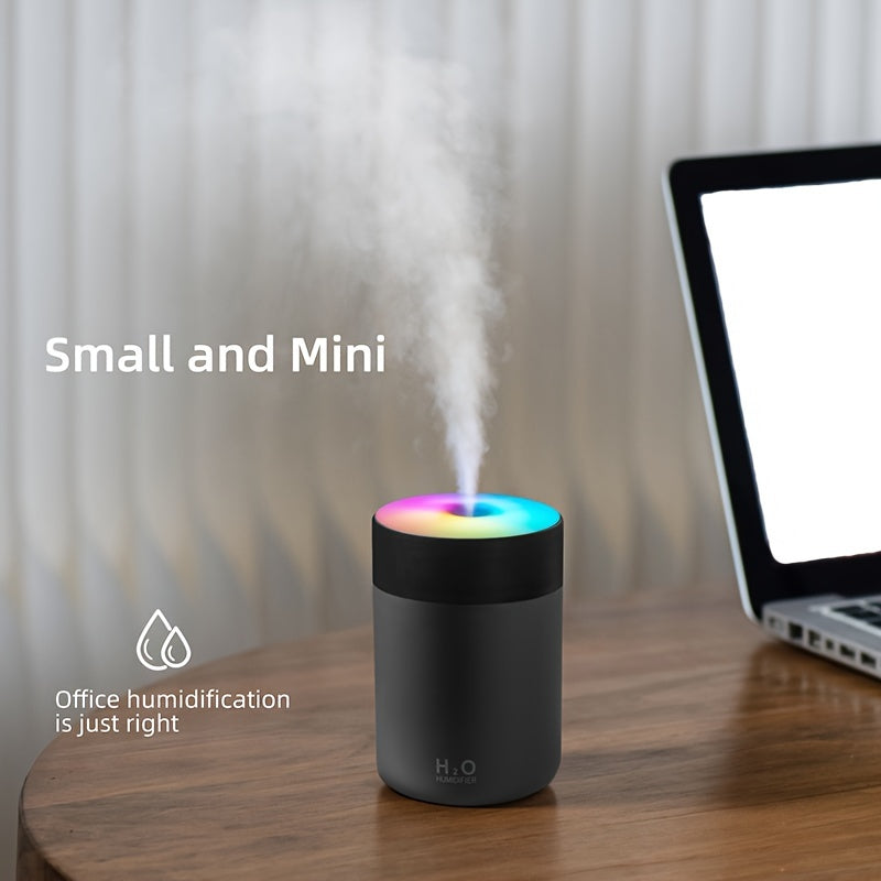 1pc Color Night Light Silent Humidifier, USB Portable Mini Office Desktop Car Humidifier with Scented Diffuser. Suitable for Skin Moisturizing, Hydrating. Auto Shut Off, 2 Spray Modes. Great Holiday Gift for Students.