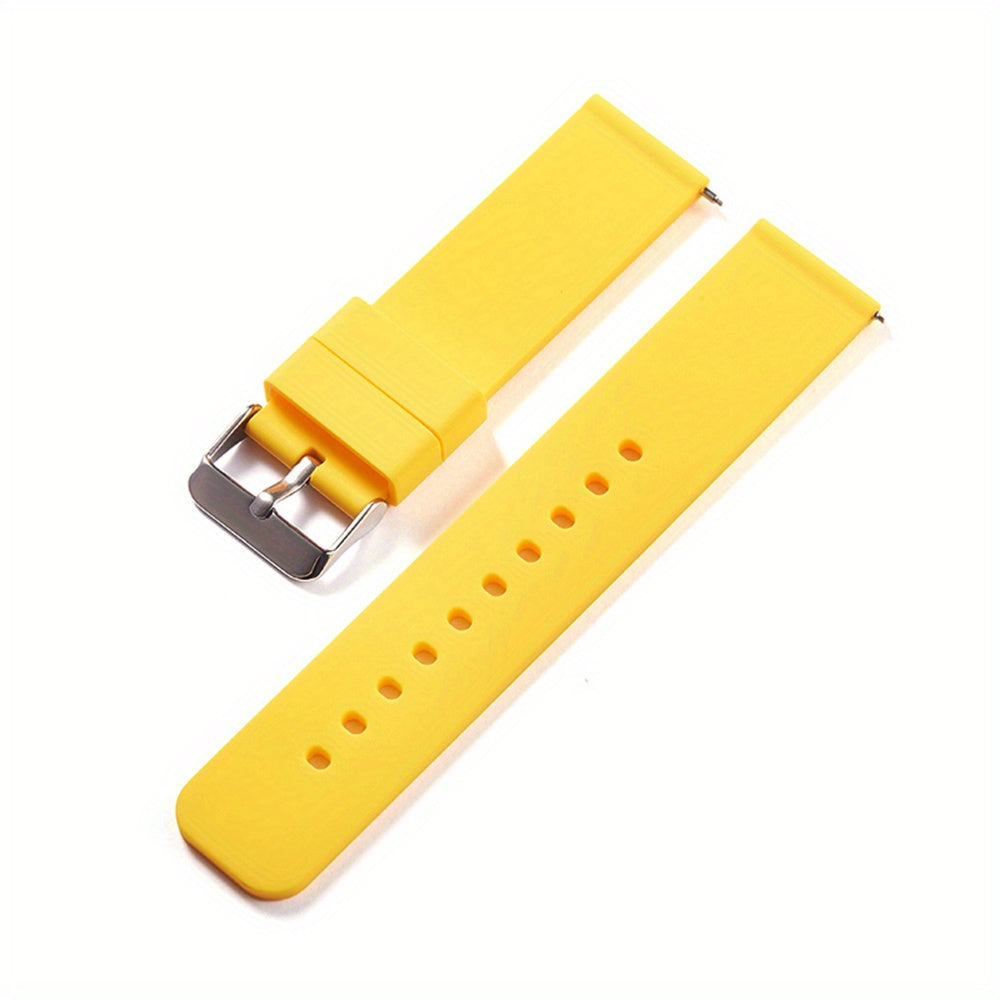 This silicone strap watch band comes in various sizes and is suitable for both women and men. The polished buckle and waterproof design make it perfect for sports activities. This strap makes an excellent gift option.