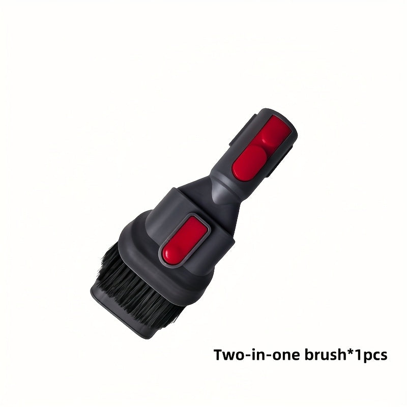 Accessory kit for Dyson cordless vacuum cleaner includes a quick release, 2-in-1 soft brush and stain remover compatible with models V7, V8, V10, V11, V12, and V15.