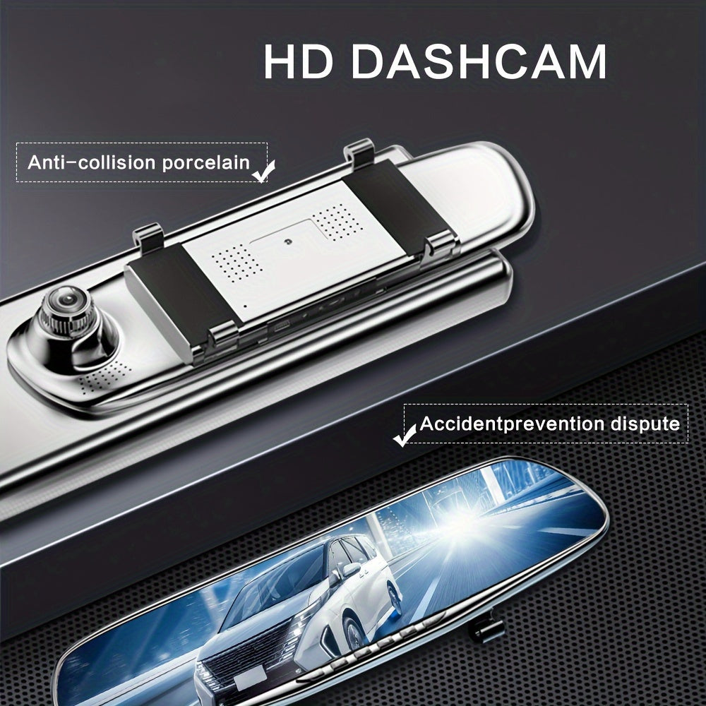 YiXingjia Dual-Lens HD Car Dash Cam with Reverse Image & Loop Recording - Rechargeable Lithium Battery, Memory Card Included