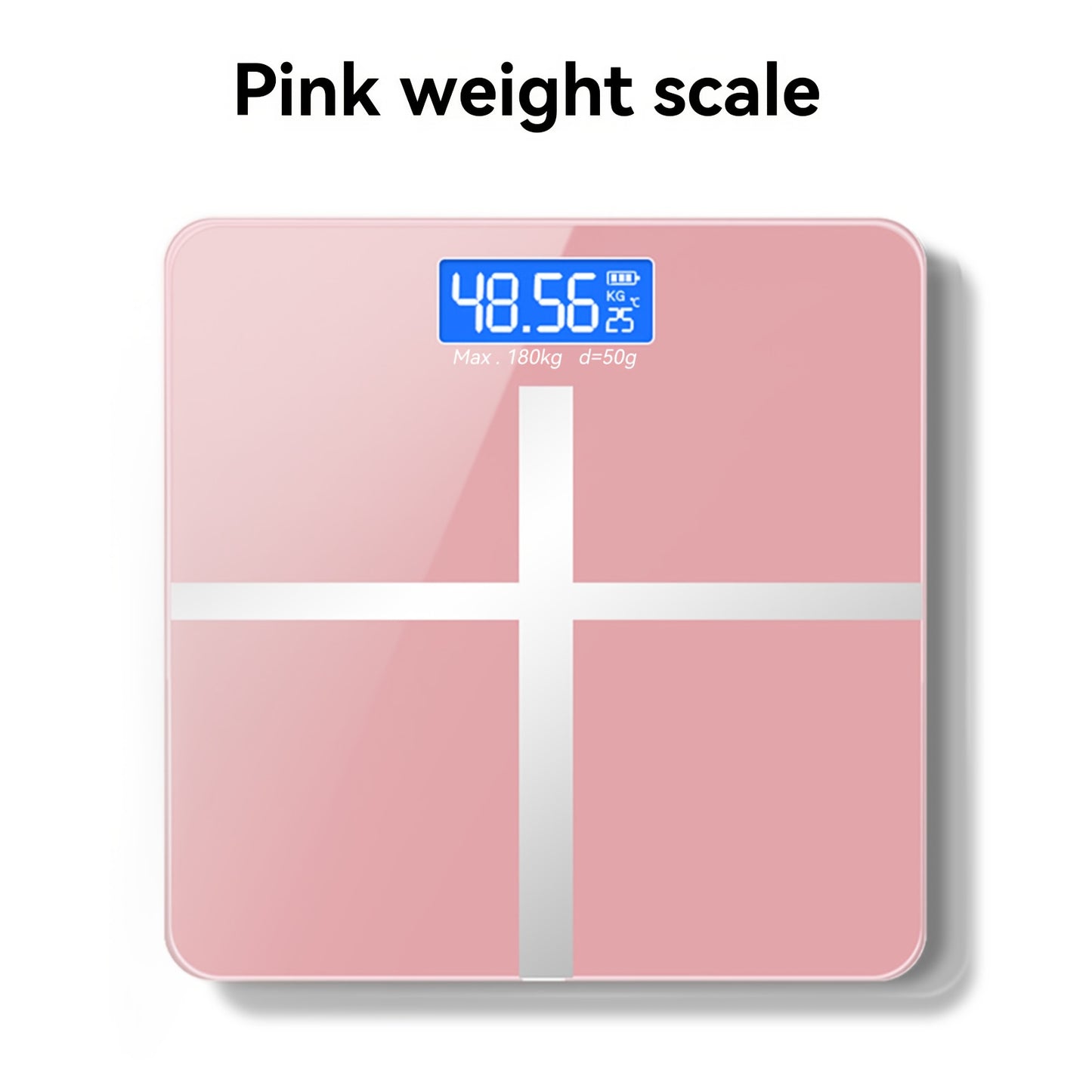 High-precision electronic weight scale, 179.62 KG capacity, switchable between KG and pounds, wide platform, LCD display with temperature, ideal for home and gym.