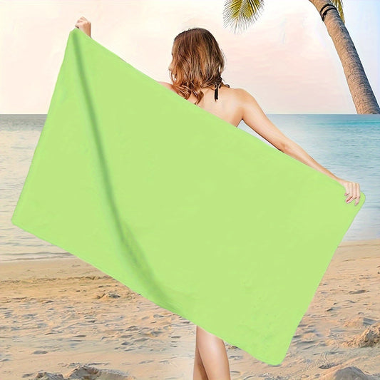 Absorbent microfiber beach towel with modern stripes, quick-dry and lightweight design for swimming and traveling. Fruit-themed shawl, machine washable, 200gsm woven bath towel in 1-pack.