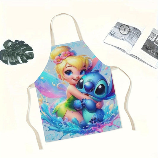 Disney has released a chic waterproof apron adorned with cute cartoon characters such as Mickey, Minnie, Winnie the Pooh, Stitch, and others. This apron is both stylish and functional, with a sleek and elegant design that is perfect for use in hotels