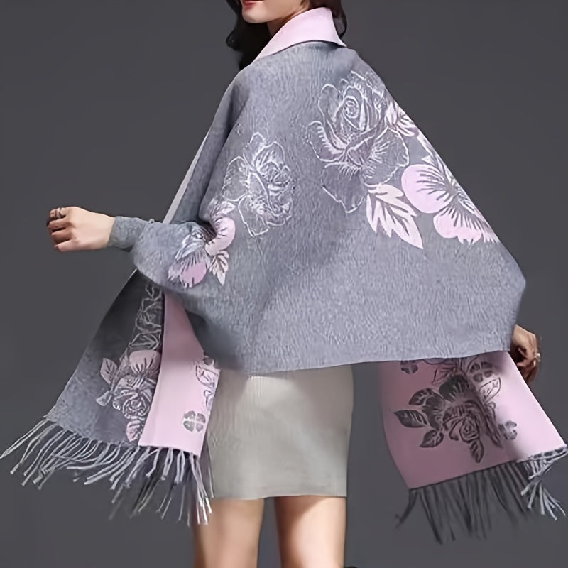 Goddess Shawl Coat for Autumn/Winter, warm and stylish, can be worn as a cheongsam with sleeves.