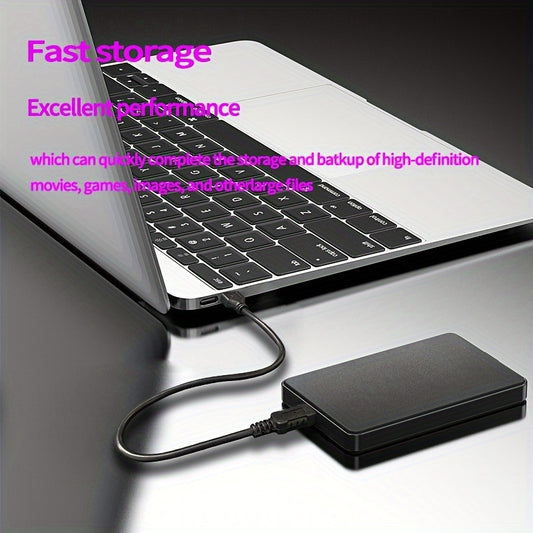 Portable external hard drive with 250GB/500GB capacity, SATA III, USB 3.0, PC and smartphone compatibility, NTFS file system, for data backup and storage.