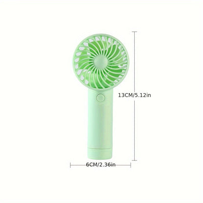 Portable Mini Fan, USB Rechargeable, Ideal for Indoor and Outdoor Use, Silent Operation, Fashionable and Cute Design, Perfect for Office and Desktop Settings